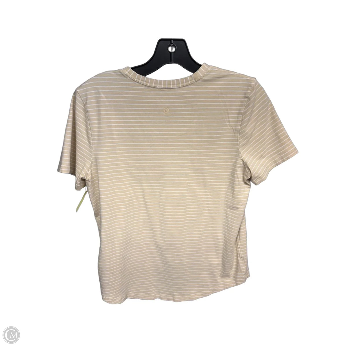 Athletic Top Short Sleeve By Lululemon In Tan, Size: 6