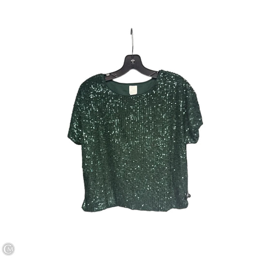 Top Short Sleeve By H&m In Green, Size: Xs