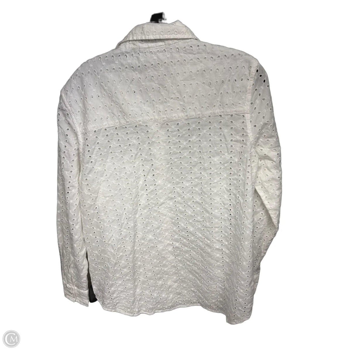 Blouse Long Sleeve By Gap In White, Size: S