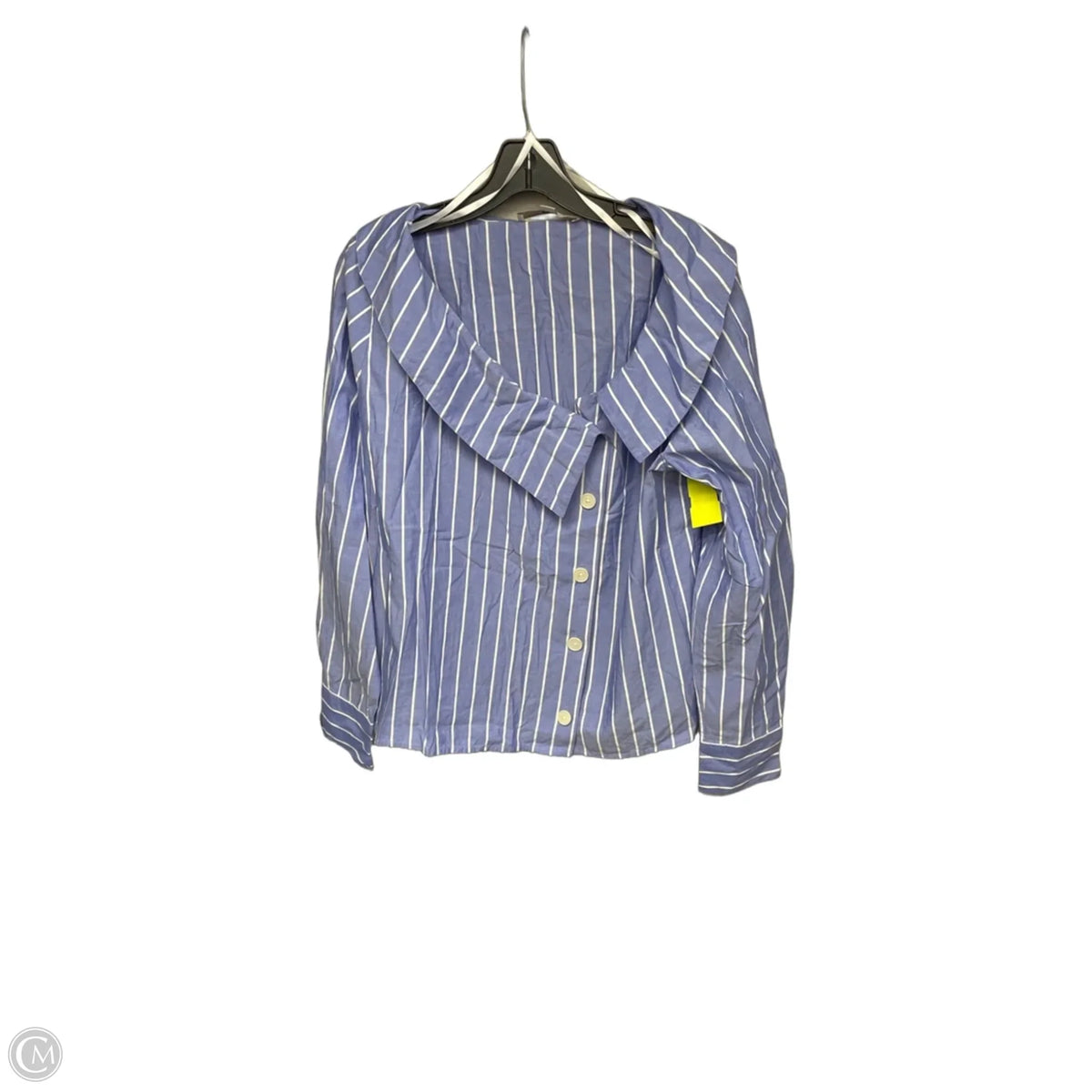 Blouse Long Sleeve By Loft In Blue, Size: M