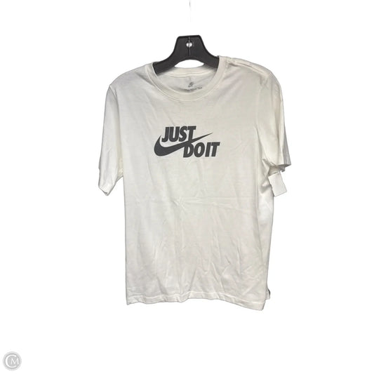 Athletic Top Short Sleeve By Nike Apparel In White, Size: Xl