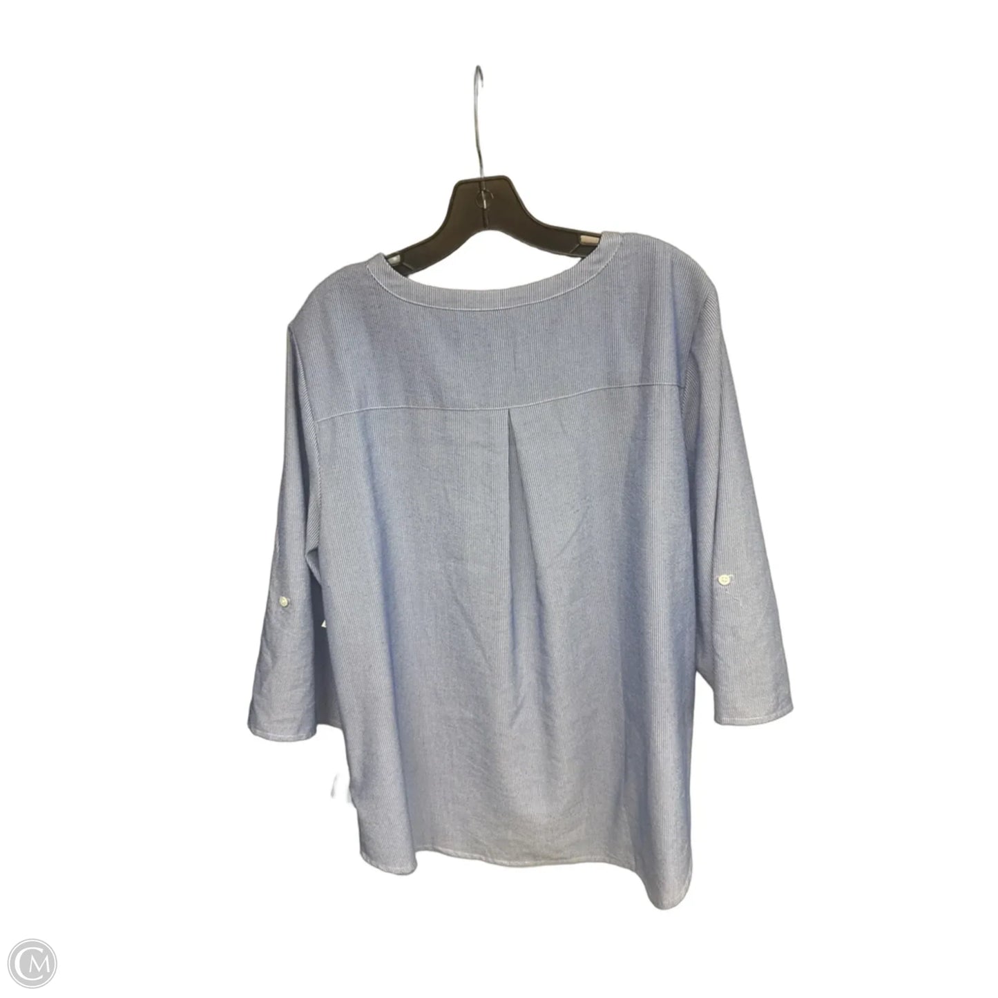 Top 3/4 Sleeve Basic By Chicos In Blue, Size: Xl