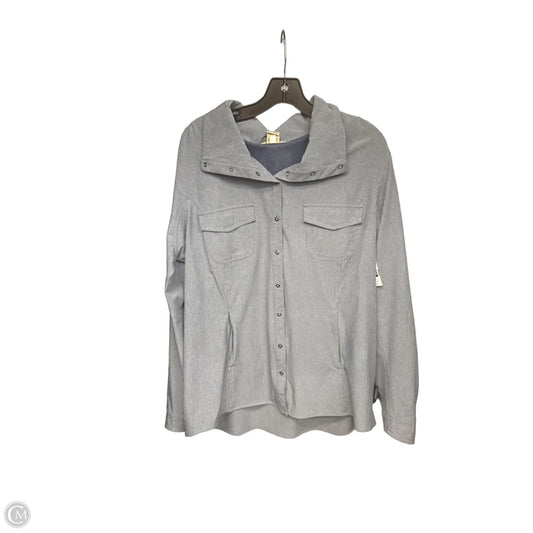 Athletic Top Long Sleeve Collar By Duluth Trading In Blue, Size: Xl