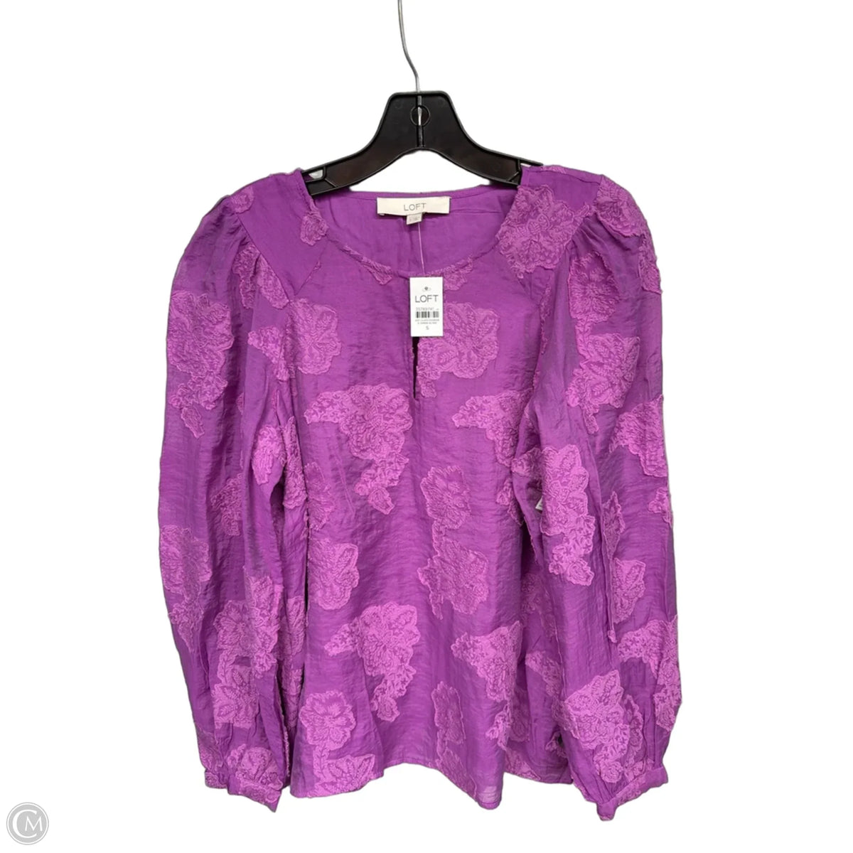 Top Long Sleeve By Loft In Purple, Size: S