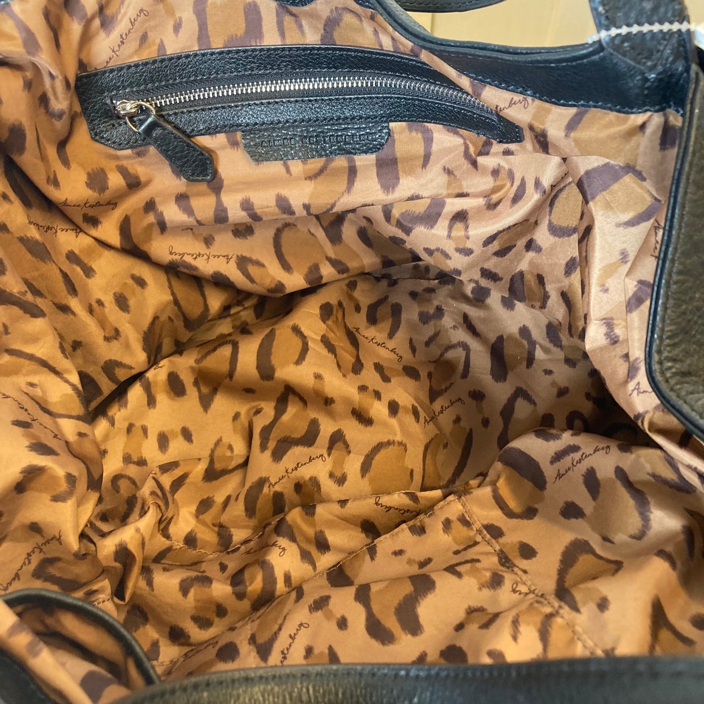 Handbag Leather By Aimee Kestenberg In Black, Size:Medium