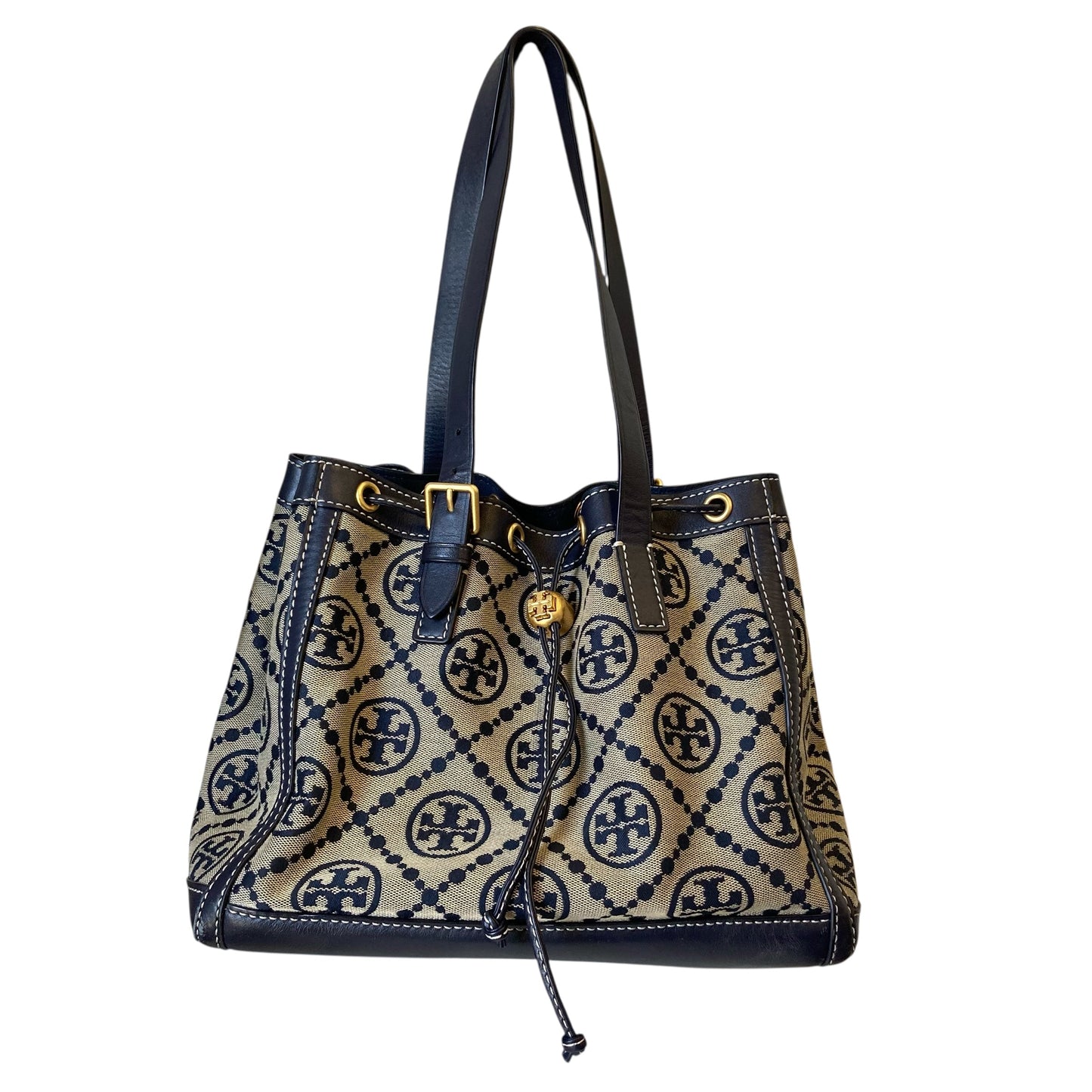 Handbag Designer By Tory Burch In Tan, Size:Medium