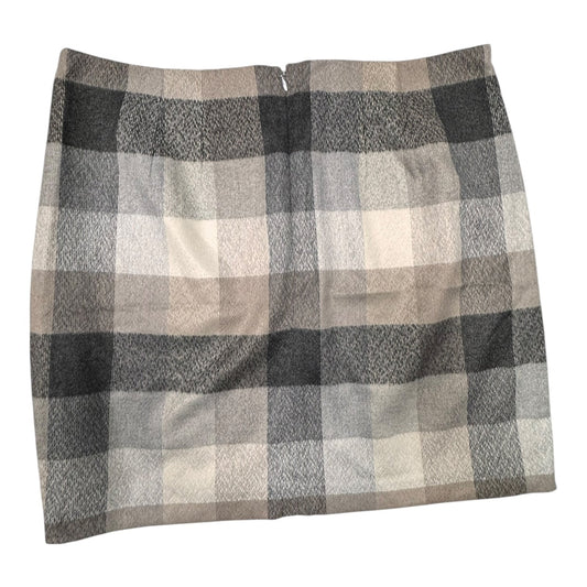 Skirt Midi By Loft In Checkered Pattern, Size:14