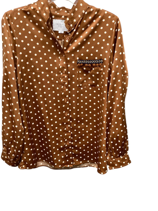 Top Long Sleeve By Clothes Mentor In Brown, Size: M