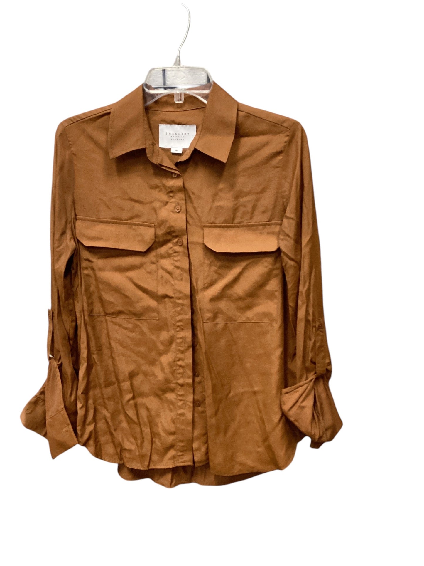 Top Long Sleeve By Clothes Mentor In Brown, Size: M