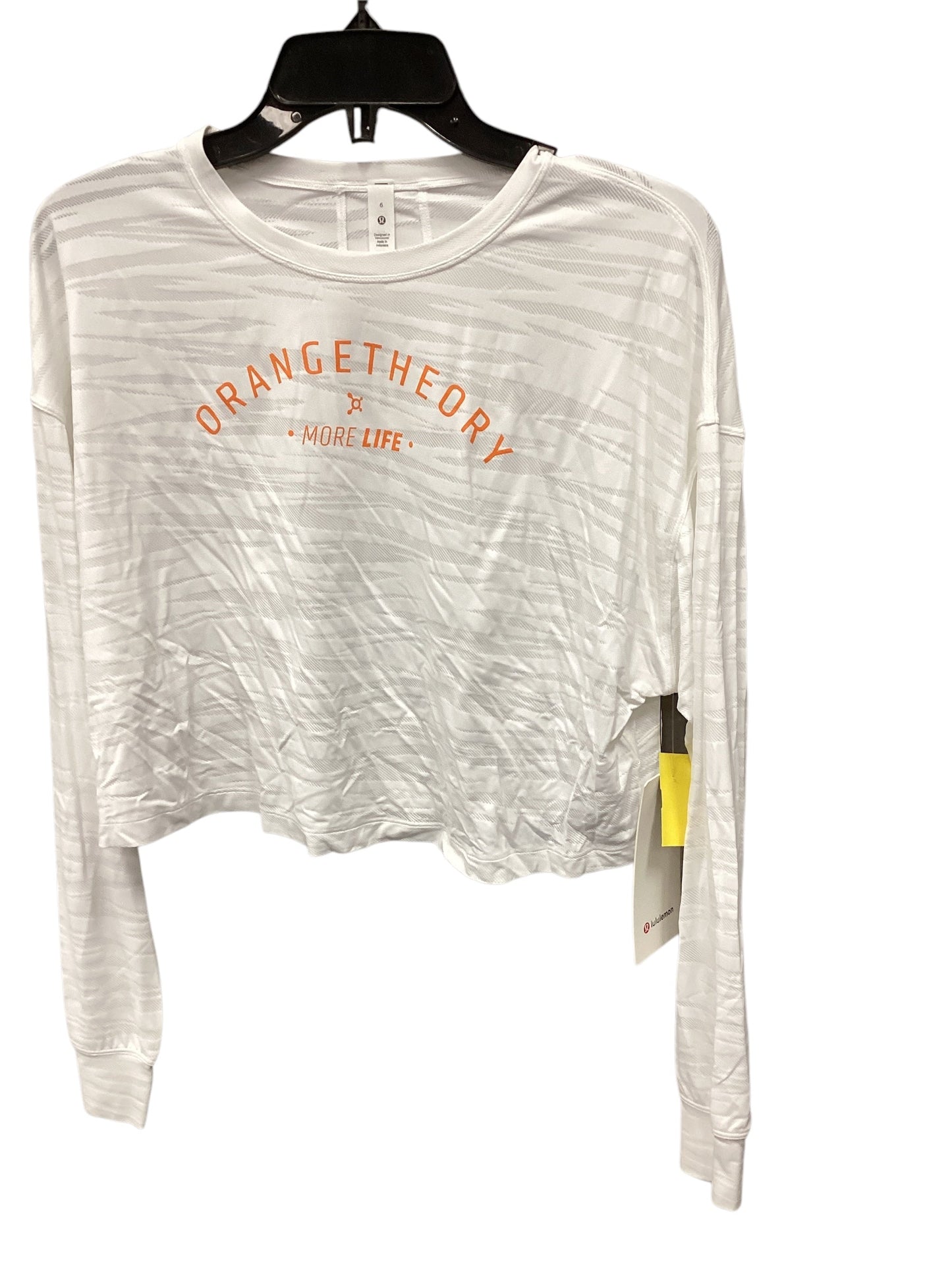 Top Long Sleeve By Lululemon In White, Size: 6