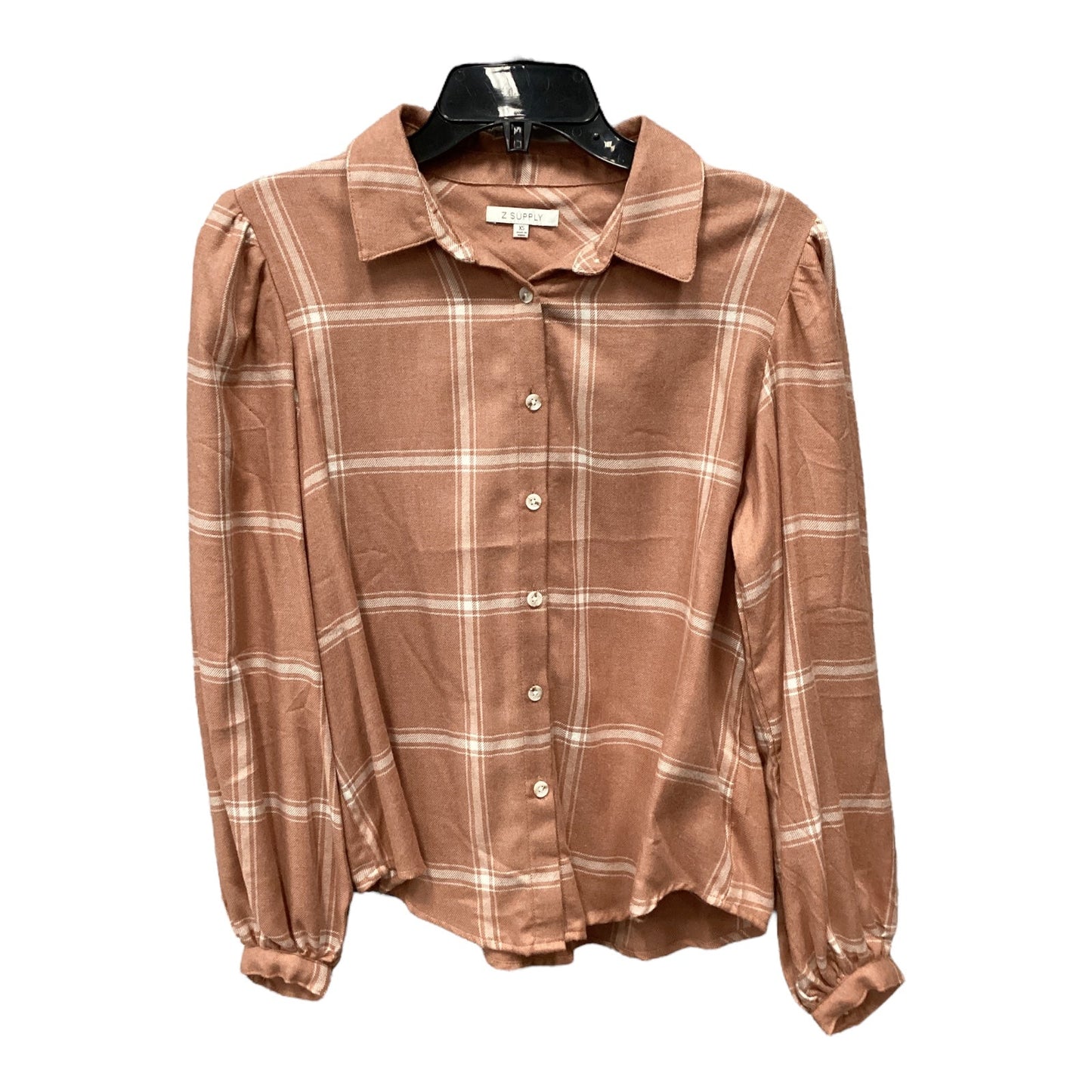 Top Long Sleeve By Z Supply In Peach, Size: Xs