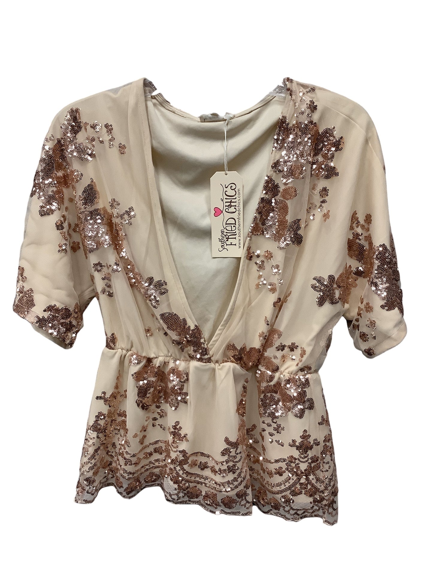 Top 3/4 Sleeve By Southern Fried Chics  Size: L