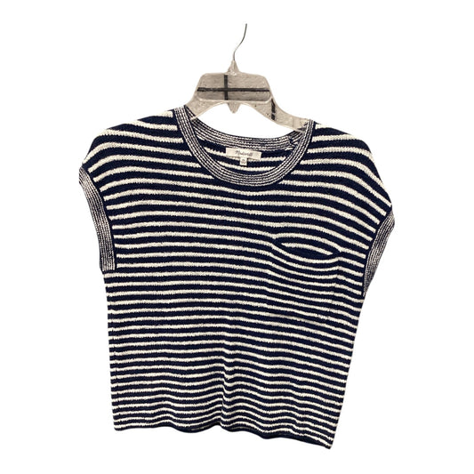 Top Short Sleeve By Madewell In Striped Pattern, Size: Xs