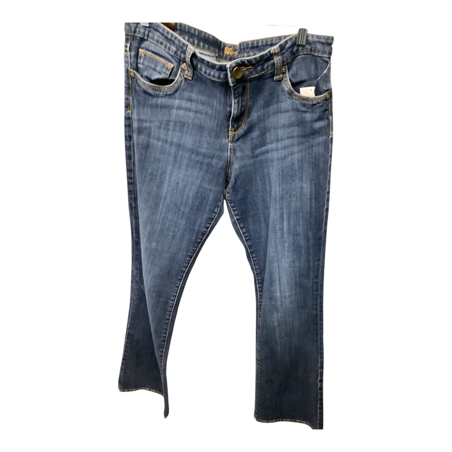 Jeans Straight By Kut In Blue Denim, Size: 12