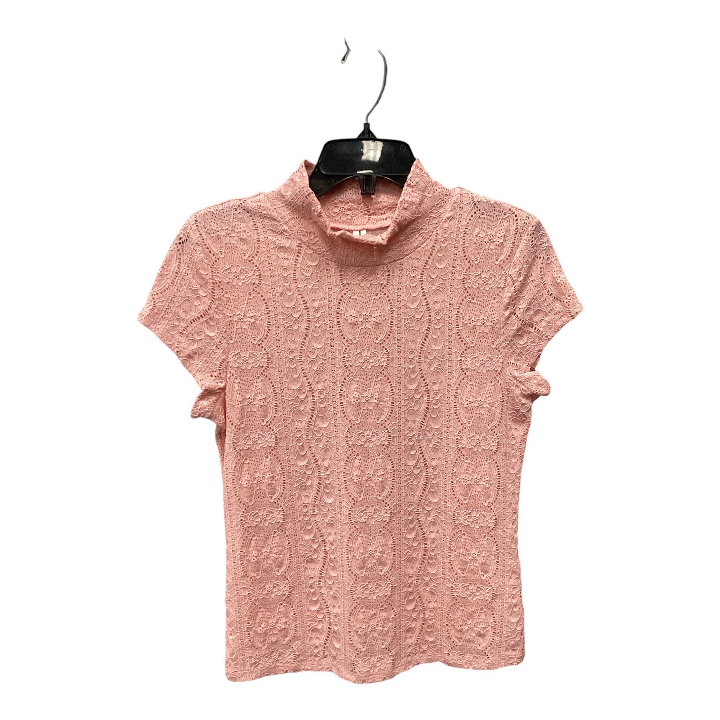 Top Short Sleeve By Anthropologie In Pink, Size: M