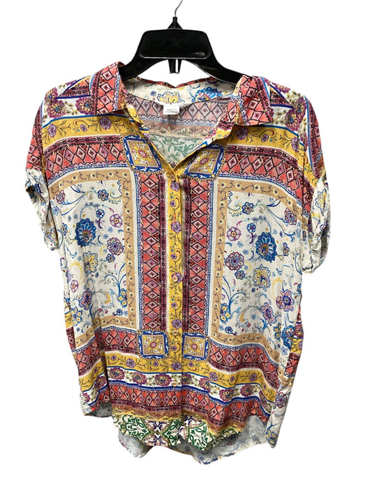 Top Short Sleeve By Desigual In Floral Print, Size: S