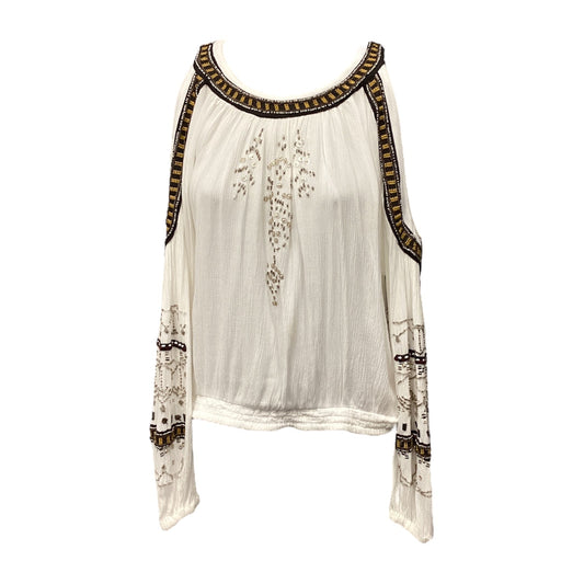 Top Long Sleeve By Free People In Cream, Size: Xs