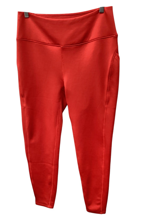 Athletic Leggings By Spyder In Red, Size: L