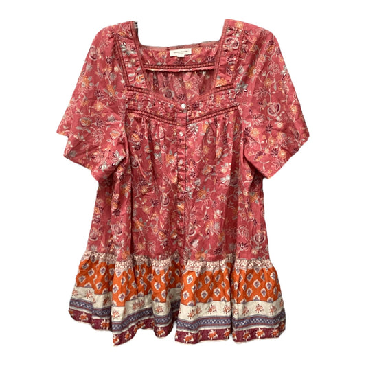 Tunic Short Sleeve By Beachlunchlounge In Paisley Print, Size: Xl