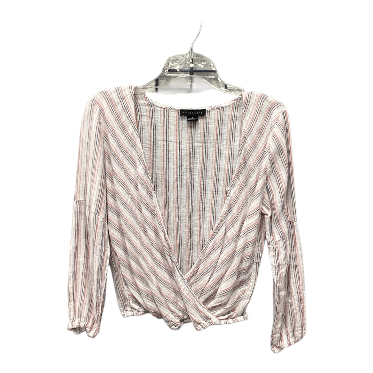 Top Long Sleeve By Sanctuary In Striped Pattern, Size: S