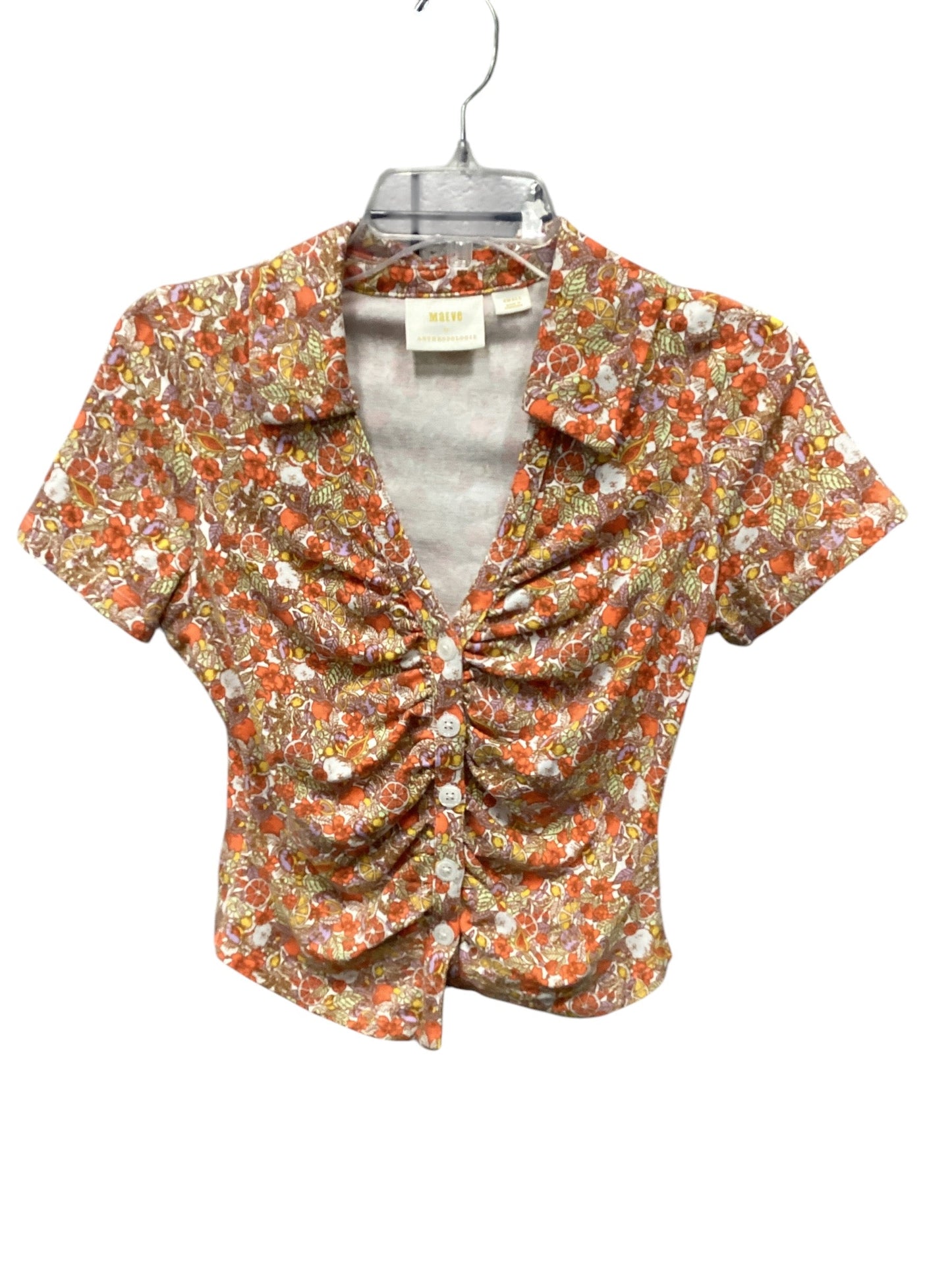 Top Short Sleeve By Maeve In Orange, Size: S