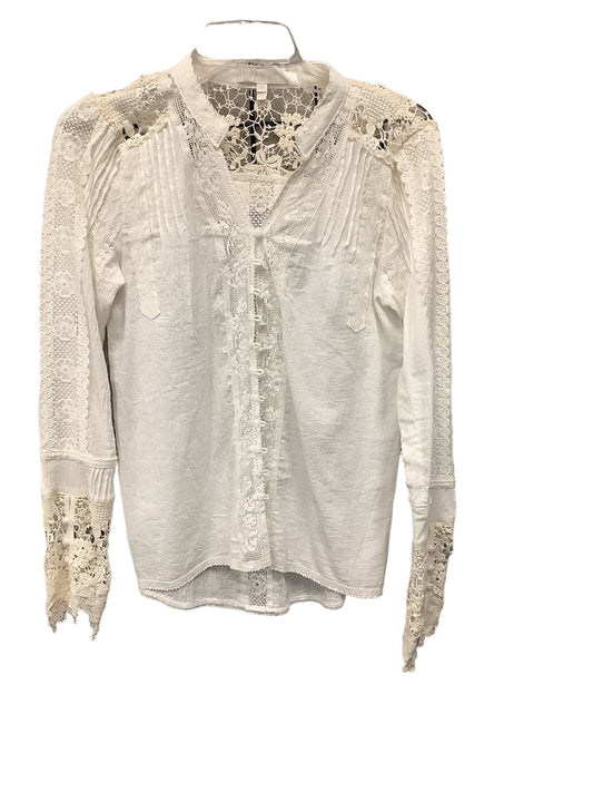 Cream Top Long Sleeve Eri + Ali, Size Xs