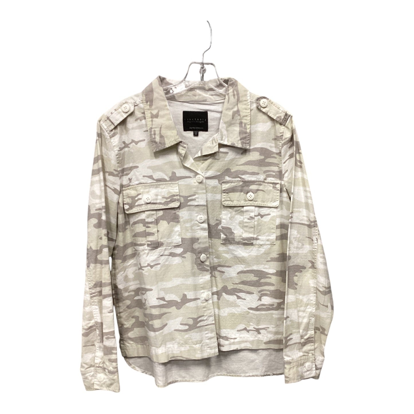 Top Long Sleeve By Sanctuary In Camouflage Print, Size: M