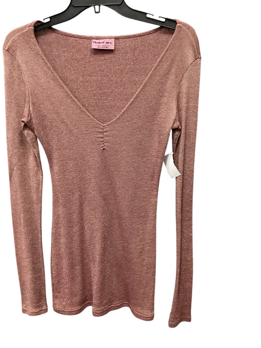 Top Long Sleeve By Michael Stars In Rose Gold, Size: Onesize