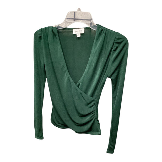 Top Long Sleeve By Evereve In Green, Size: Xs