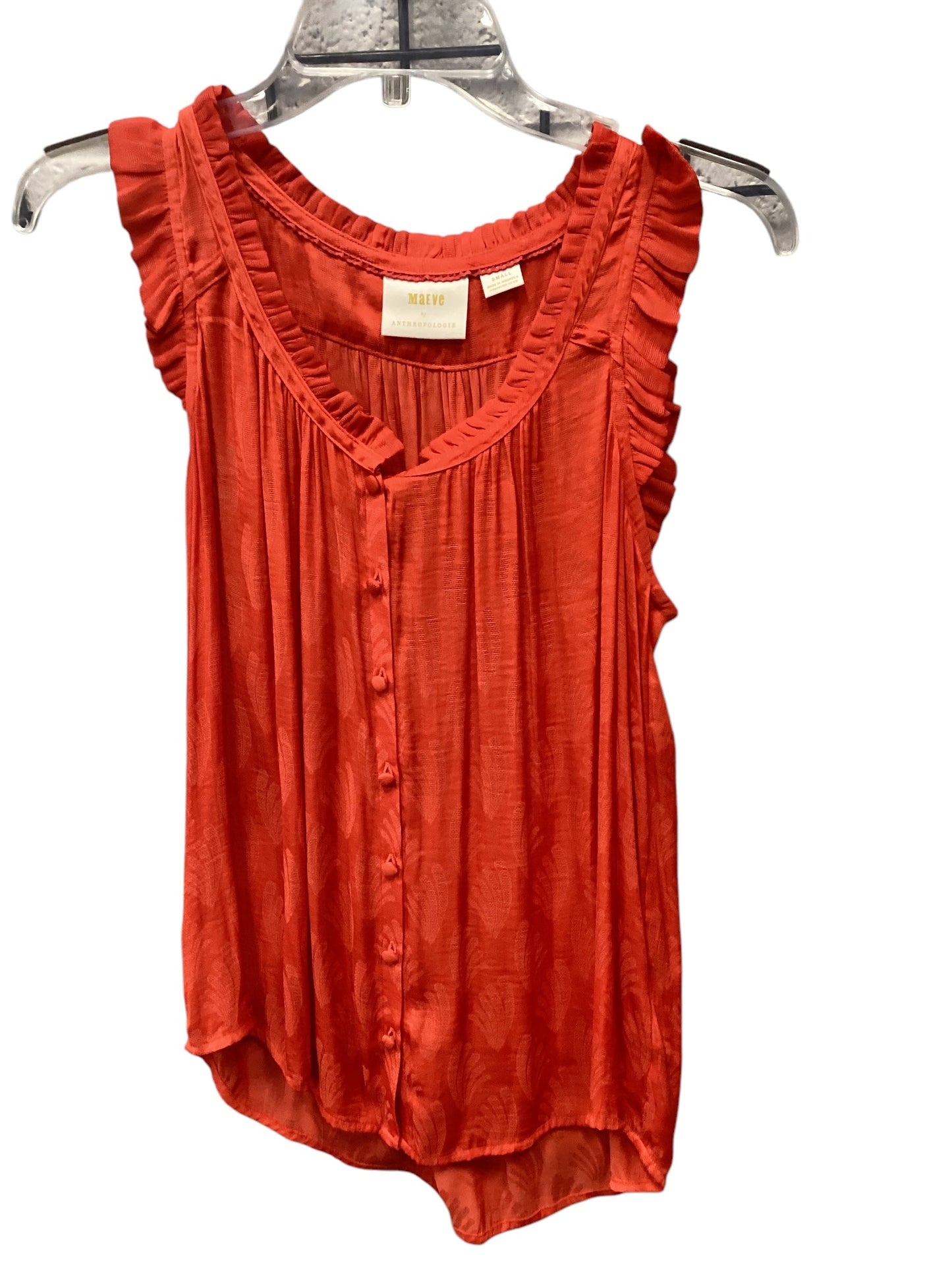 Top Sleeveless By Maeve In Red, Size: S