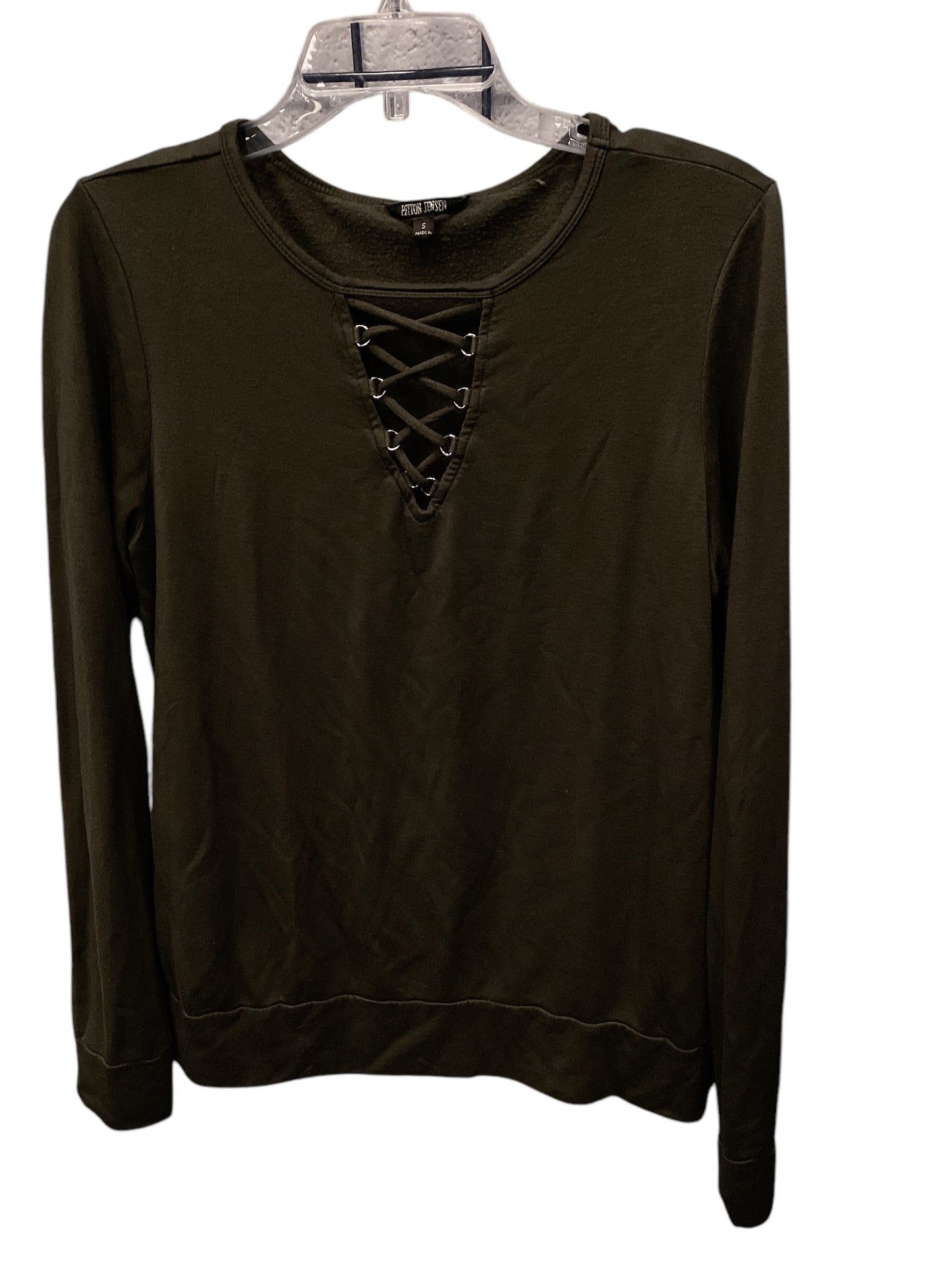 Top Long Sleeve By Peyton Jensen In Green, Size: S