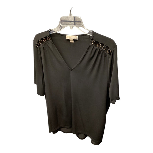 Top Short Sleeve By Michael By Michael Kors In Black, Size: Xl