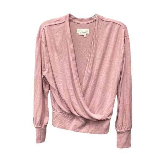 Top Long Sleeve By Anthropologie In Pink, Size: S