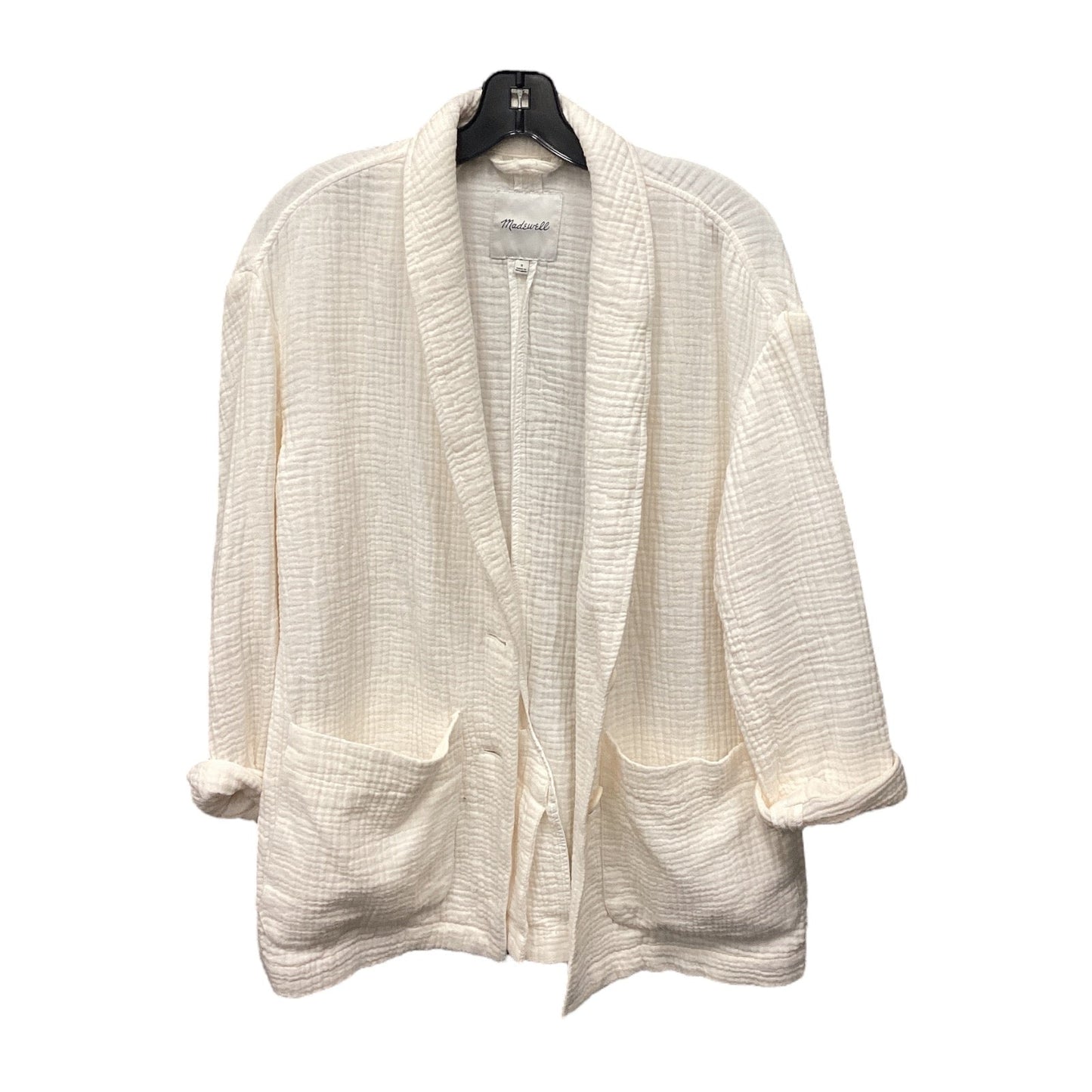 Jacket Shirt By Madewell In White, Size: S