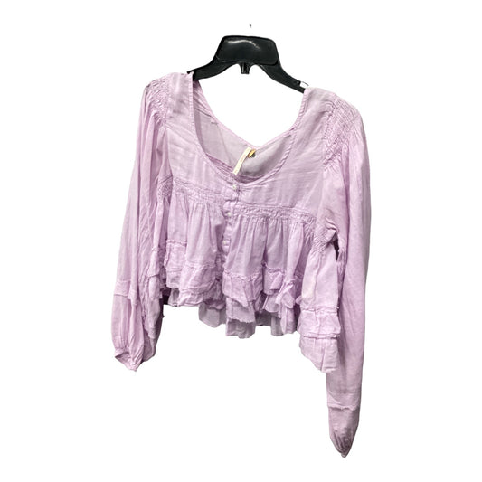 Top Long Sleeve By Free People In Purple, Size: Xs