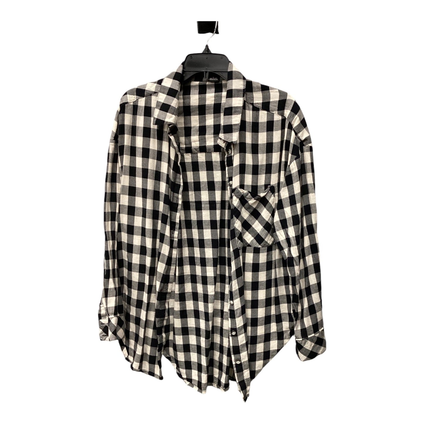 Top Long Sleeve By Sanctuary In Plaid Pattern, Size: S