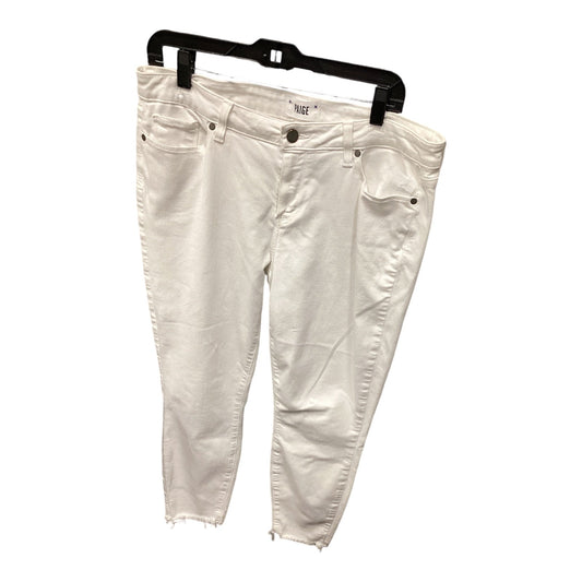 Jeans Designer By Paige In White Denim, Size: 12