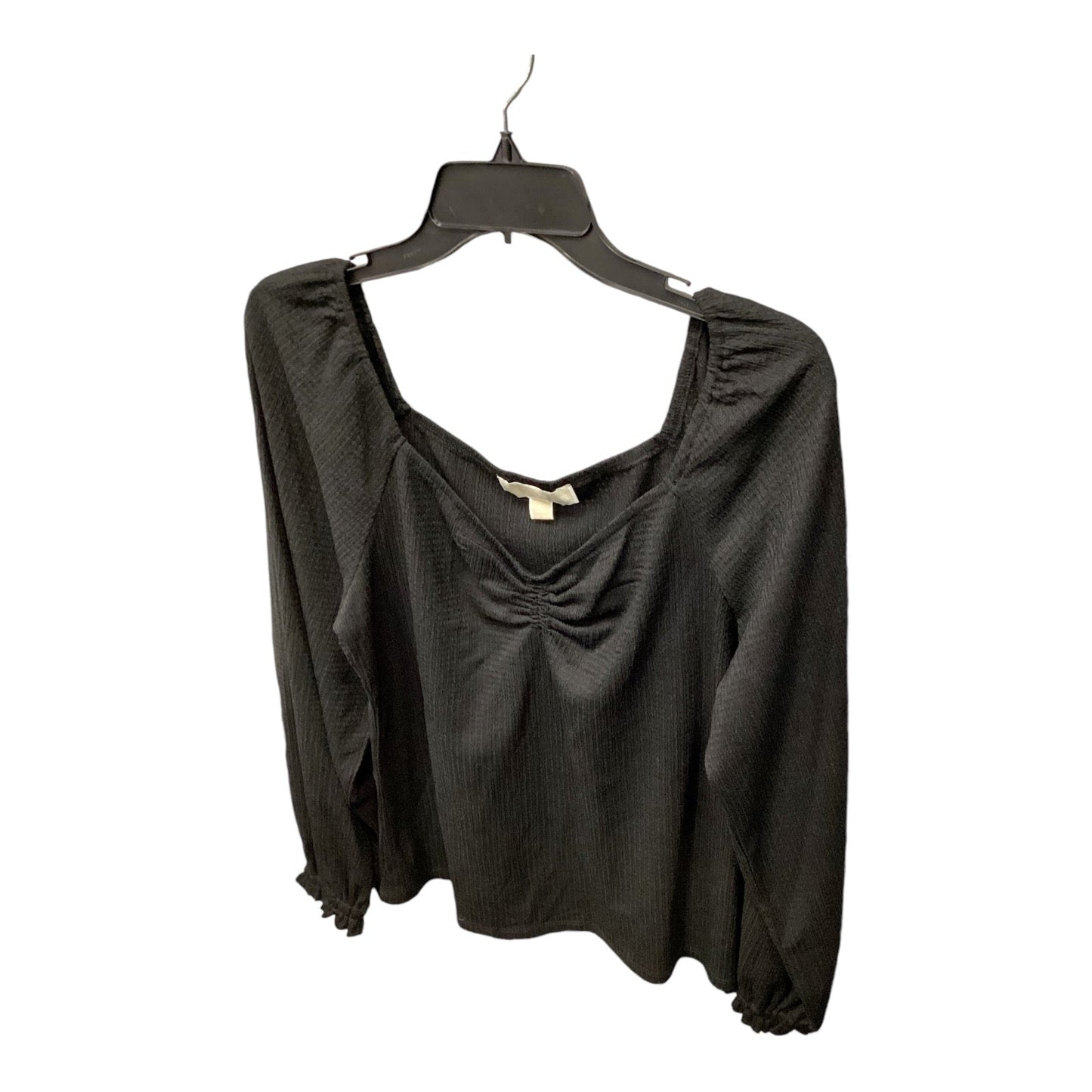 Top Long Sleeve By Michael By Michael Kors In Black, Size: L