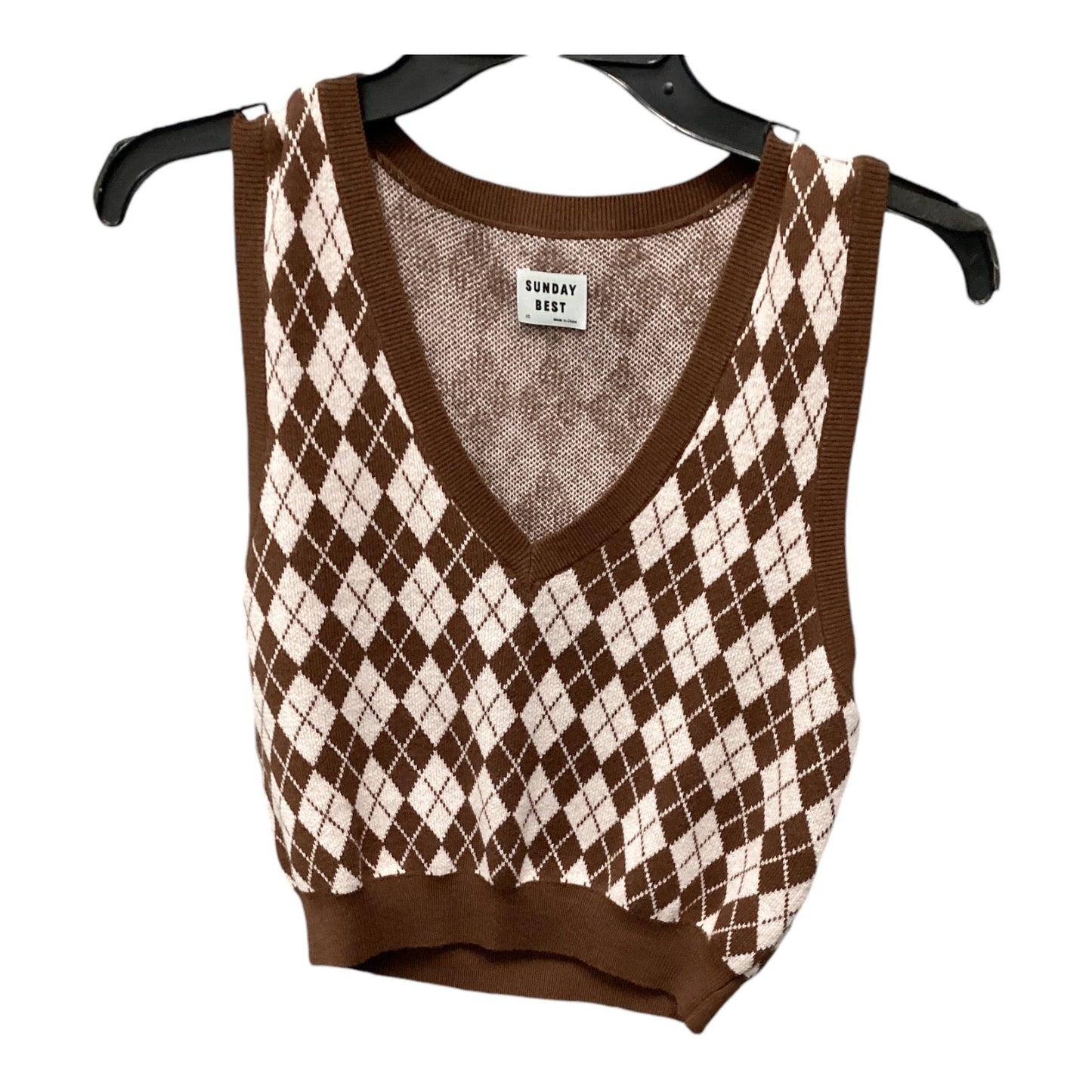 Vest Sweater By Aritzia In Brown, Size: Xs