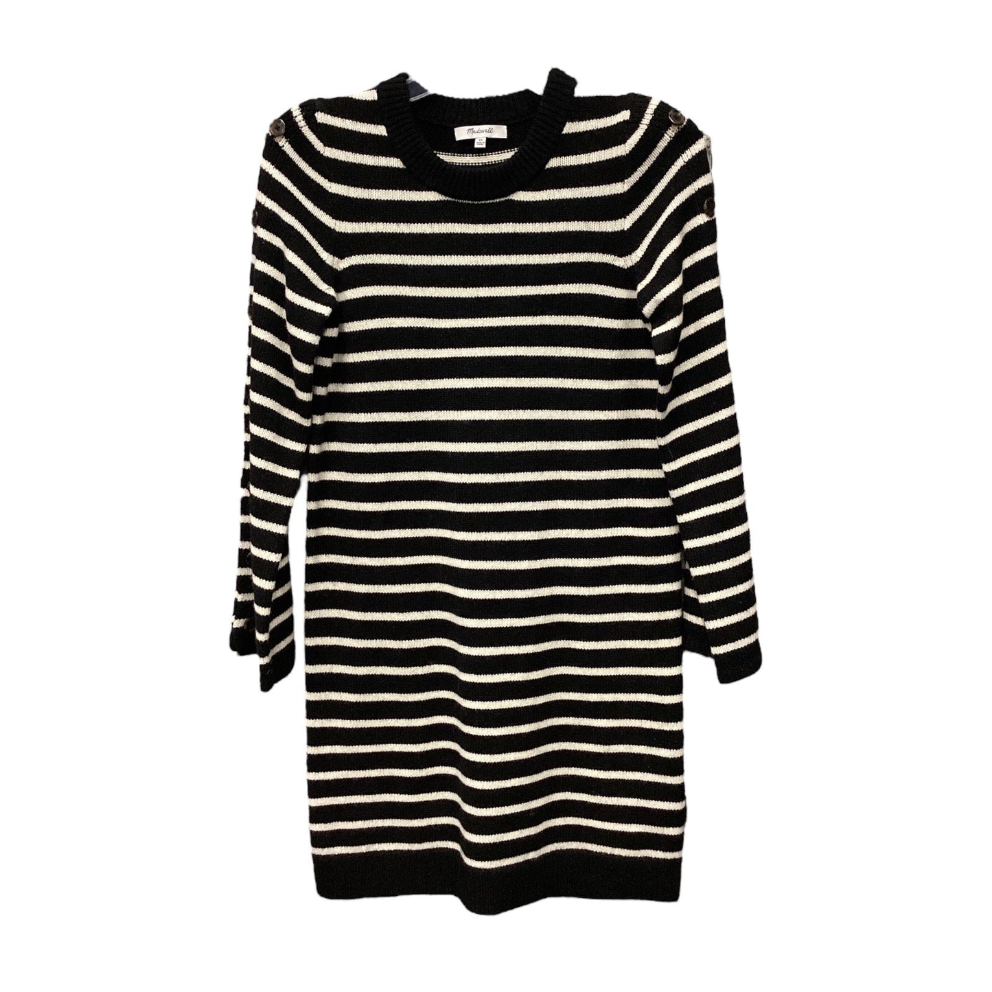 Dress Sweater By Madewell In Black & White, Size: Xs