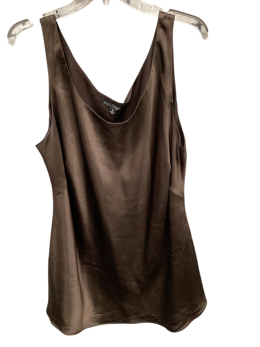 Blouse Sleeveless By Lafayette 148 In Brown, Size: 18