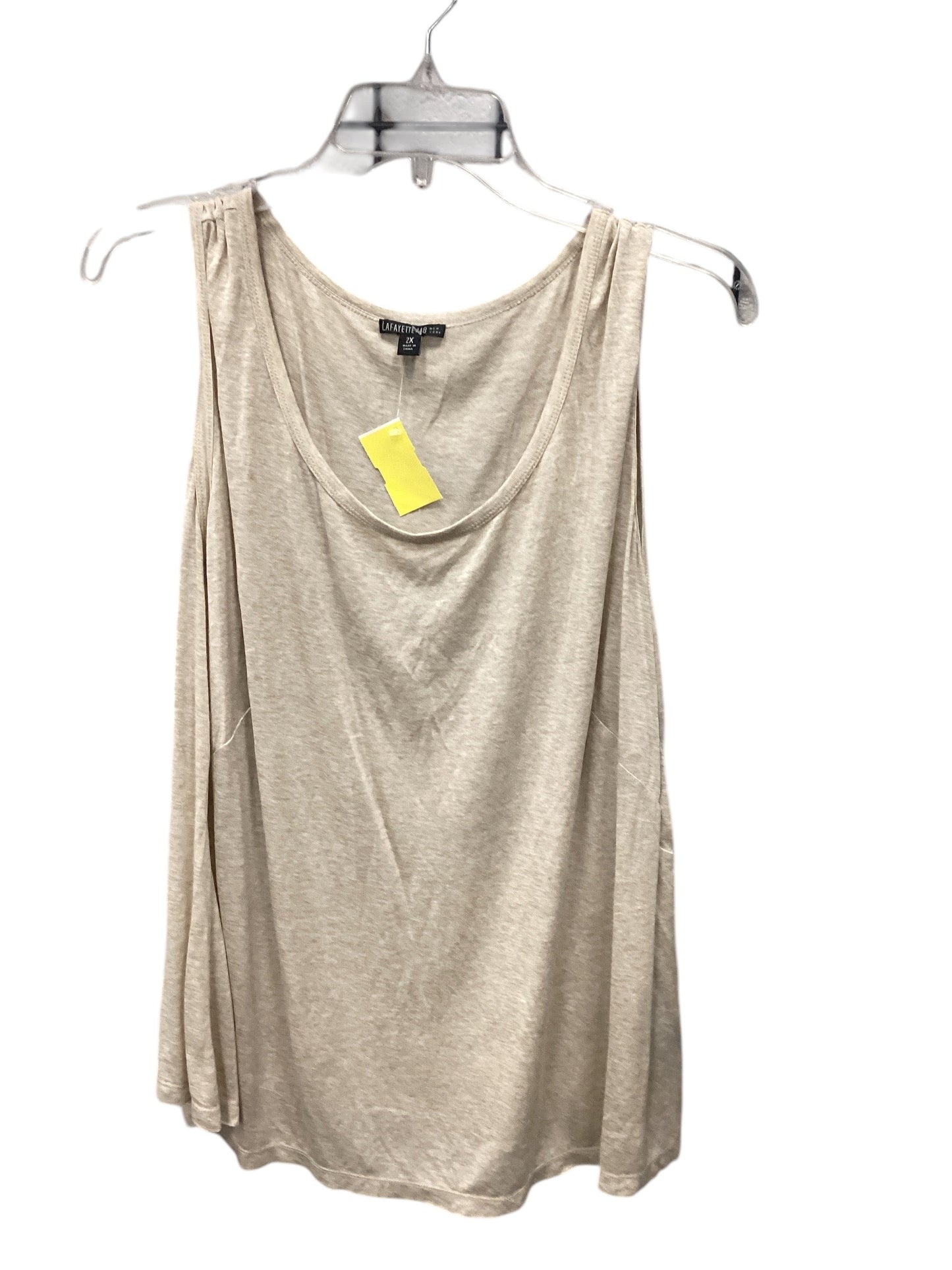 Tank Top By Lafayette 148 In Tan, Size: 2x