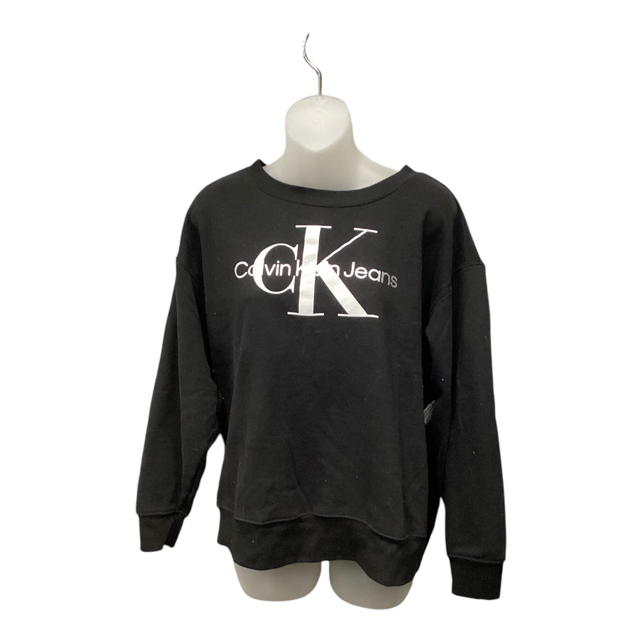 Sweatshirt Crewneck By Calvin Klein In Black, Size: Xl