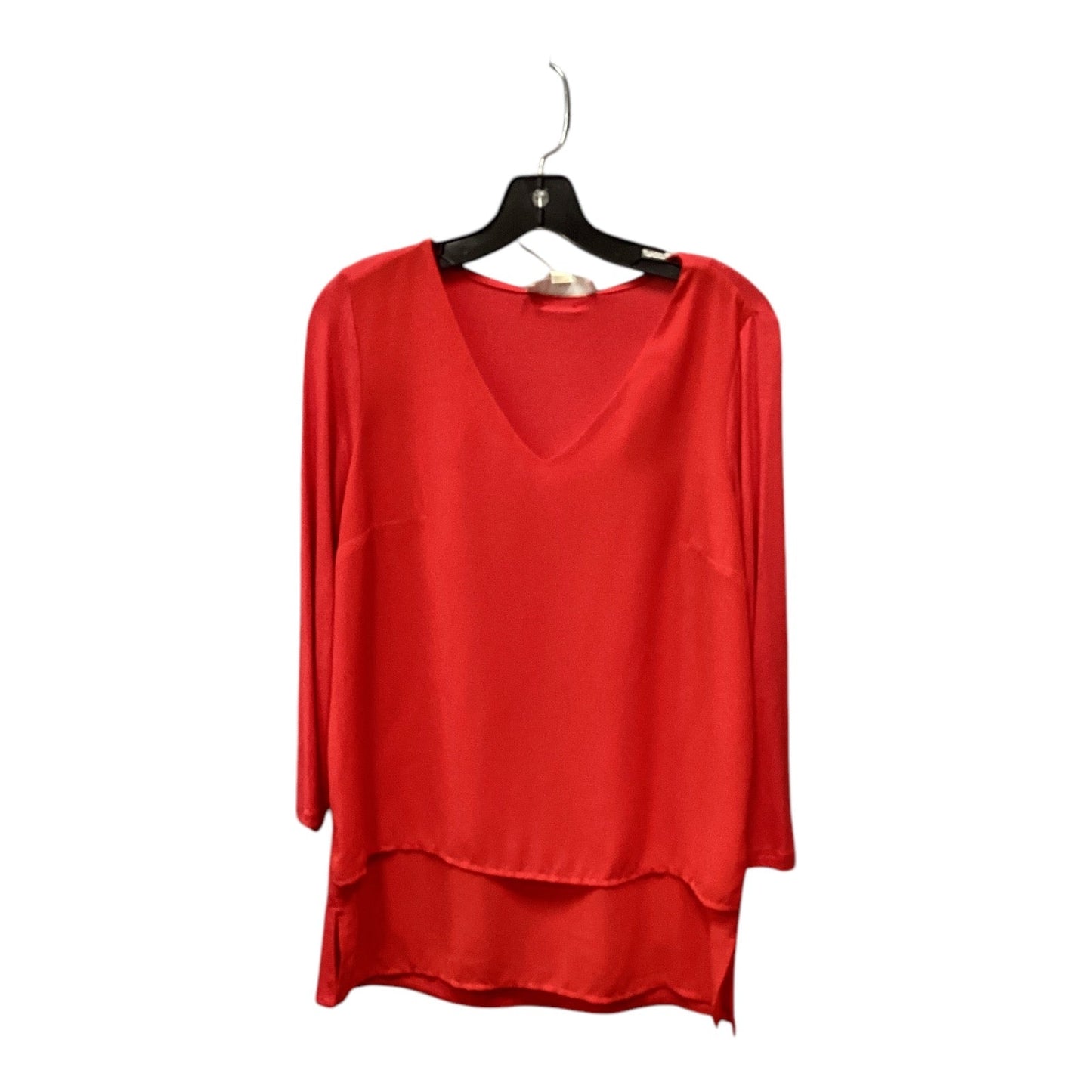 Top Long Sleeve By Michael By Michael Kors In Red, Size: S