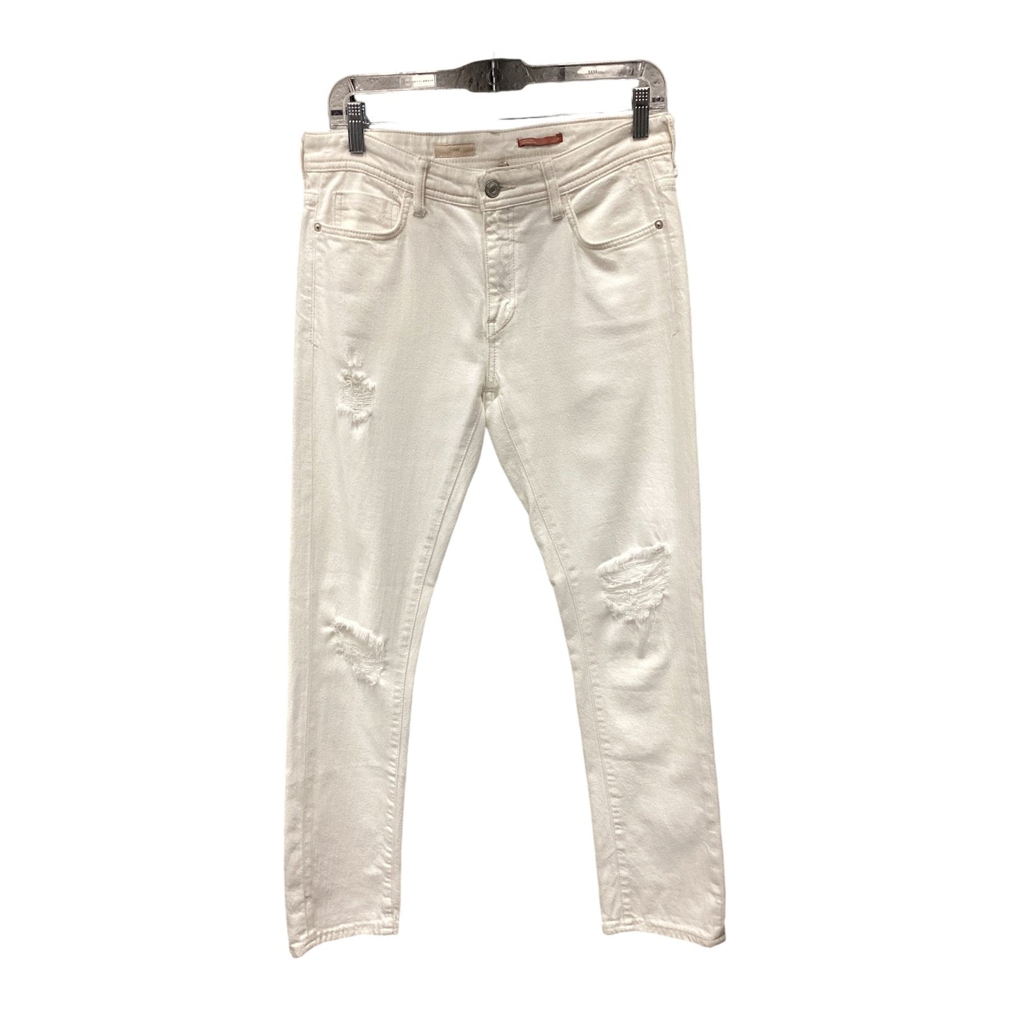 Jeans Skinny By Pilcro In White Denim, Size: 4