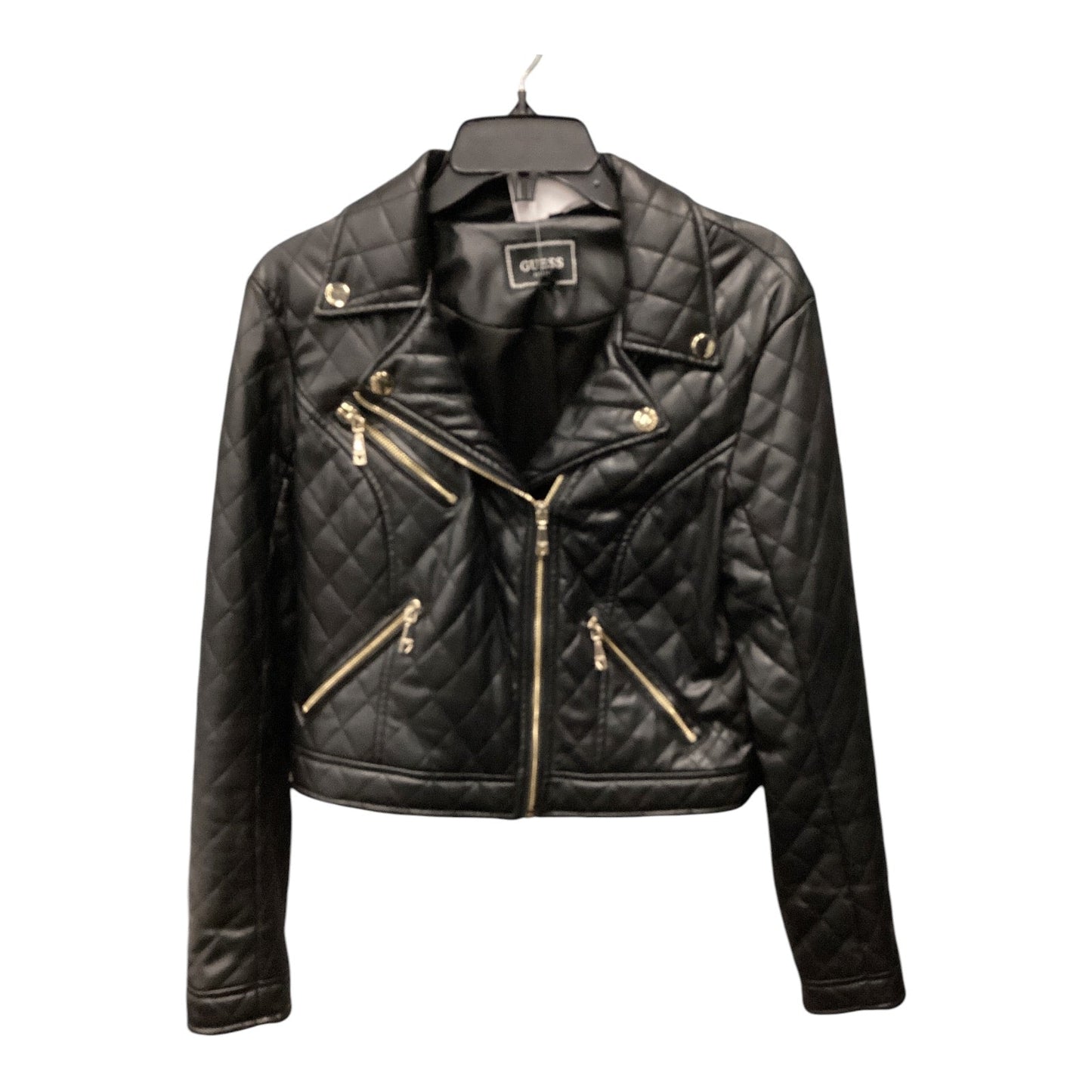 Jacket Moto By Guess In Black, Size: M