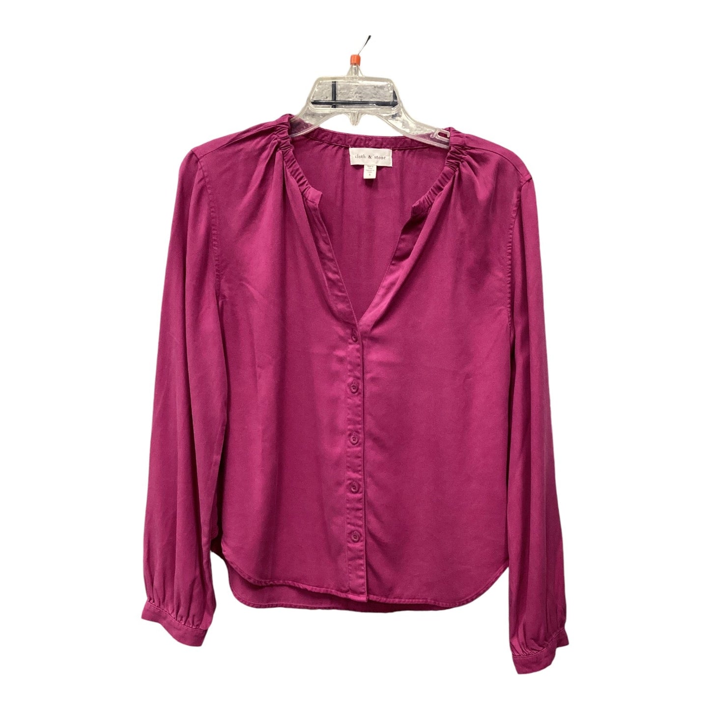 Top Long Sleeve By Cloth And Stone In Pink, Size: S