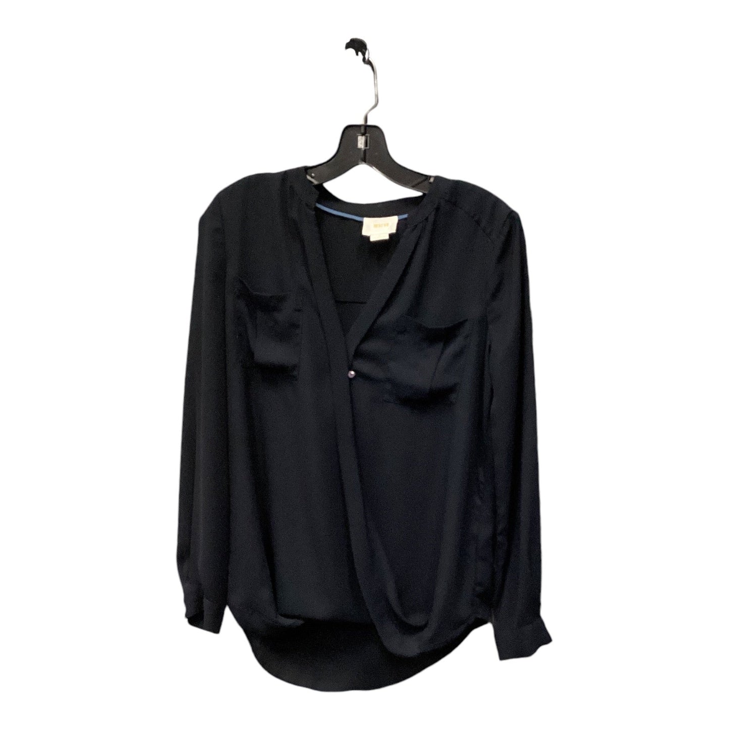 Top Long Sleeve By Maeve In Black, Size: 0