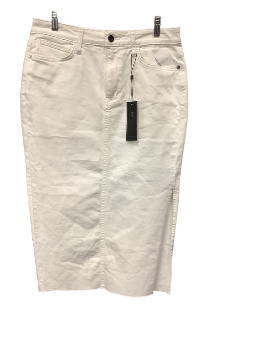 White Denim Skirt Midi Bcbgmaxazria, Size 10