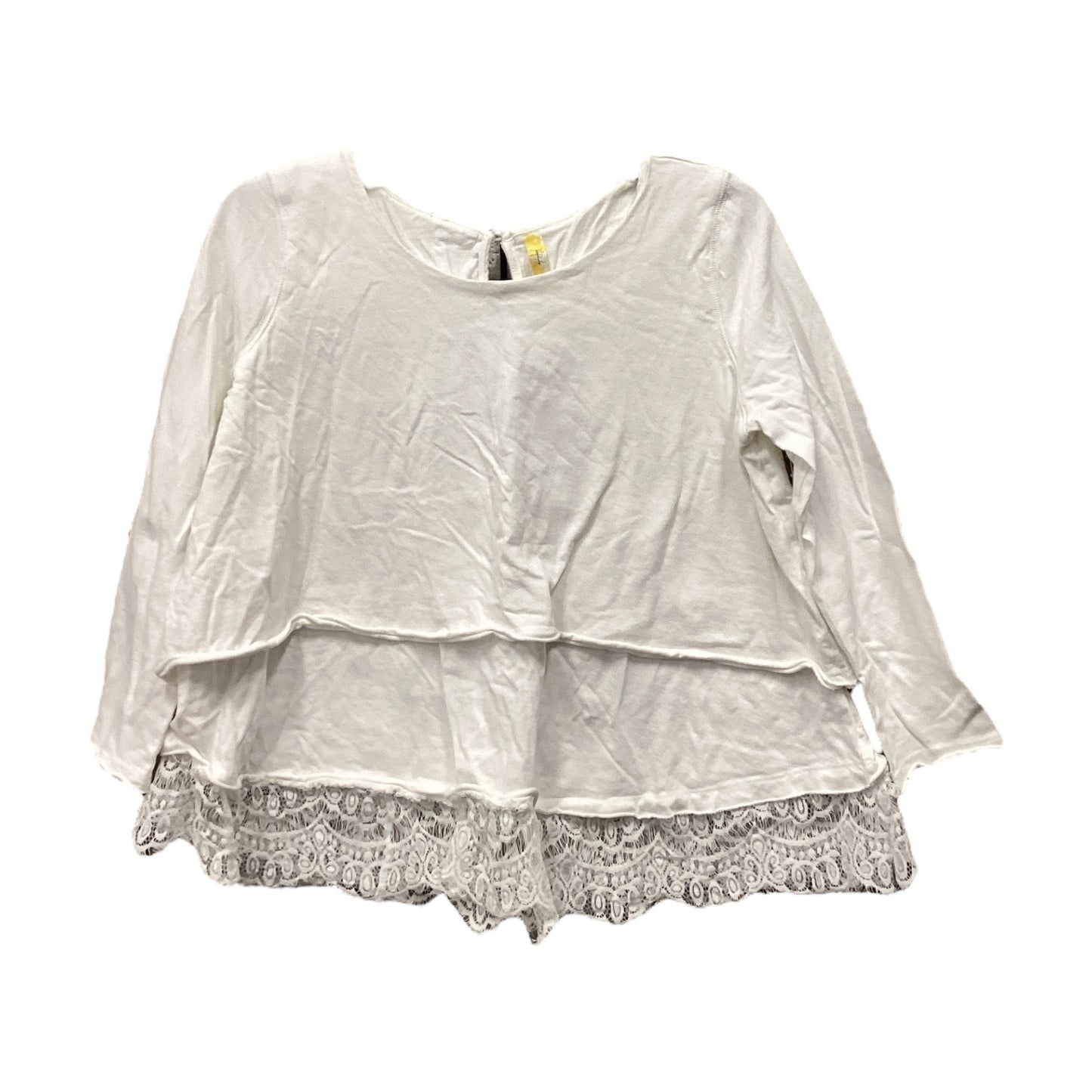 Top Long Sleeve By Free People In White, Size: S